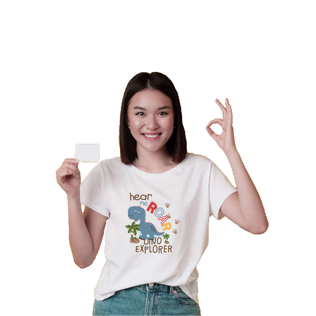 Roar Like a Dino Kids T-Shirt - Soft & Comfy Cotton for Playtime (D123)