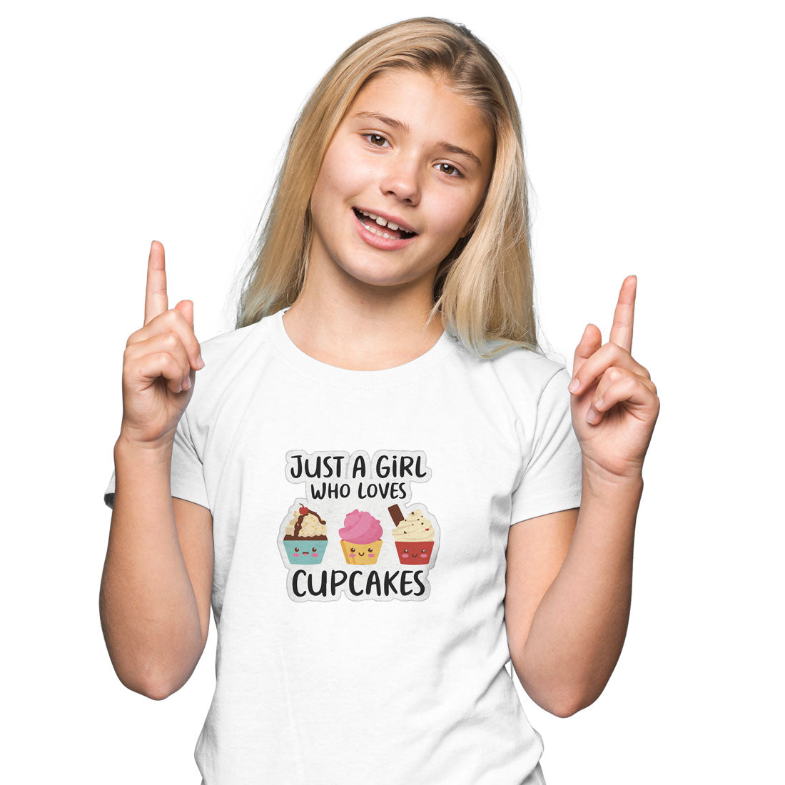 Cupcake Lover Kids T-Shirt - Soft Cotton for Sweet Little Girls (D15)