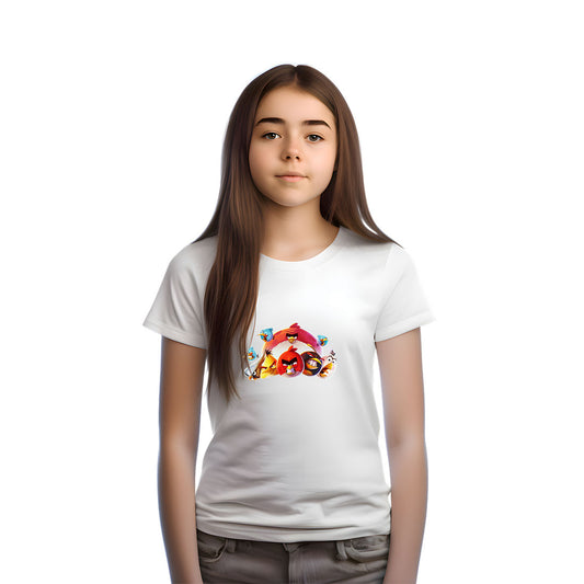 Angry Bird Kids T-Shirt - Super Combed Bio-Wash Cotton for Playful Days (D21)