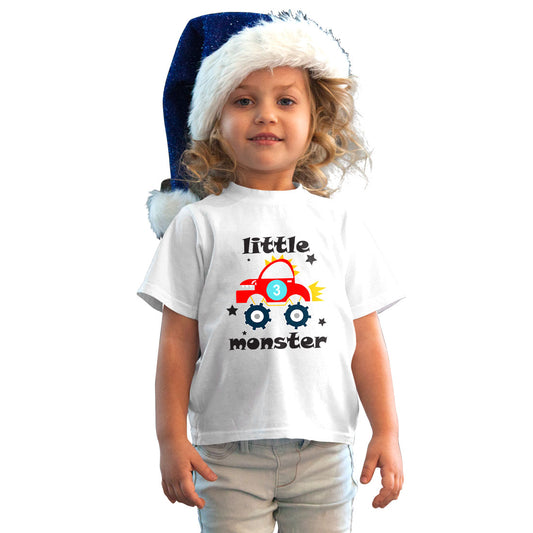 Little Monster Kids T-Shirt - Soft & Comfy Cotton for Playful Days (D38)