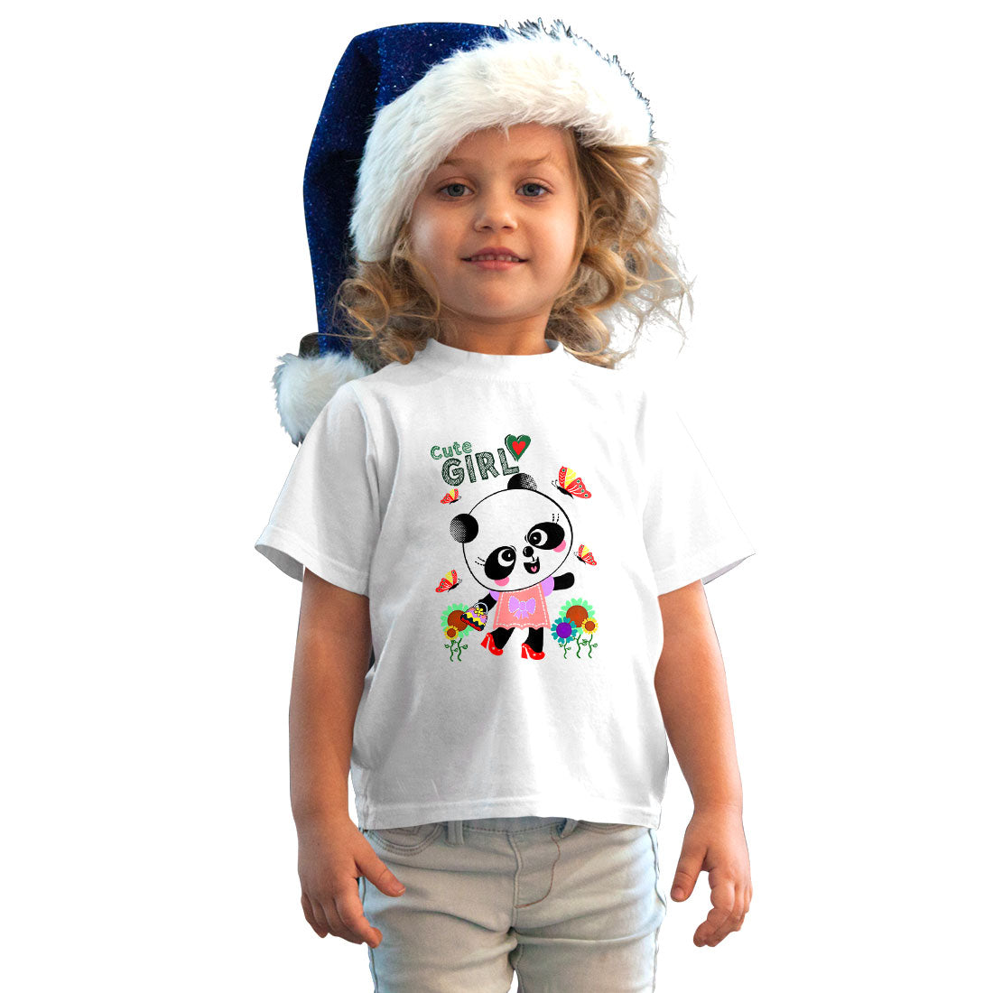 Adorable Cute Girl Printed Kids T-Shirt - Soft Cotton Comfort (D57)