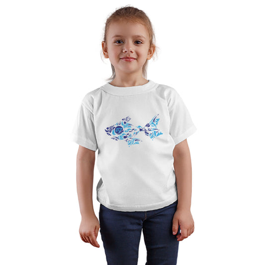 Fish Printed Kids T-Shirt - Super Combed Cotton, Soft & Playful! (D70)