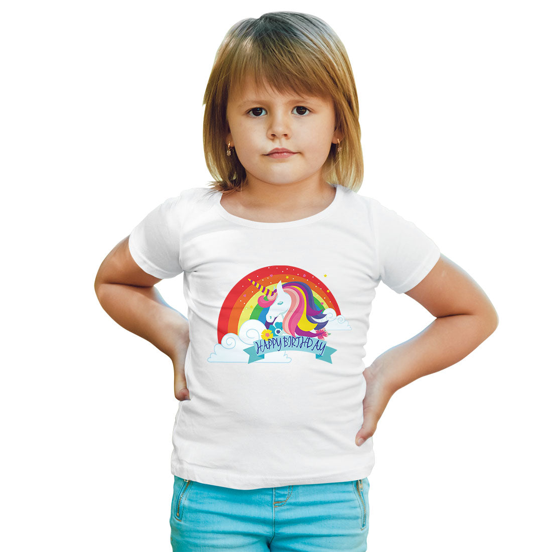 Unicorn Birthday Kids T-Shirt - Soft Cotton for Magical Celebrations (D79)