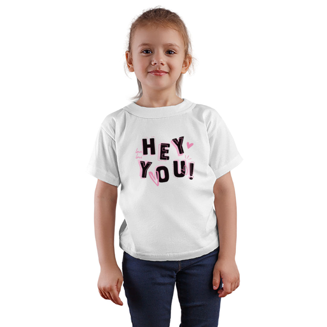 Hey You Kids T-Shirt - Super Combed Bio-Wash Cotton for All-Day Comfort (D99)