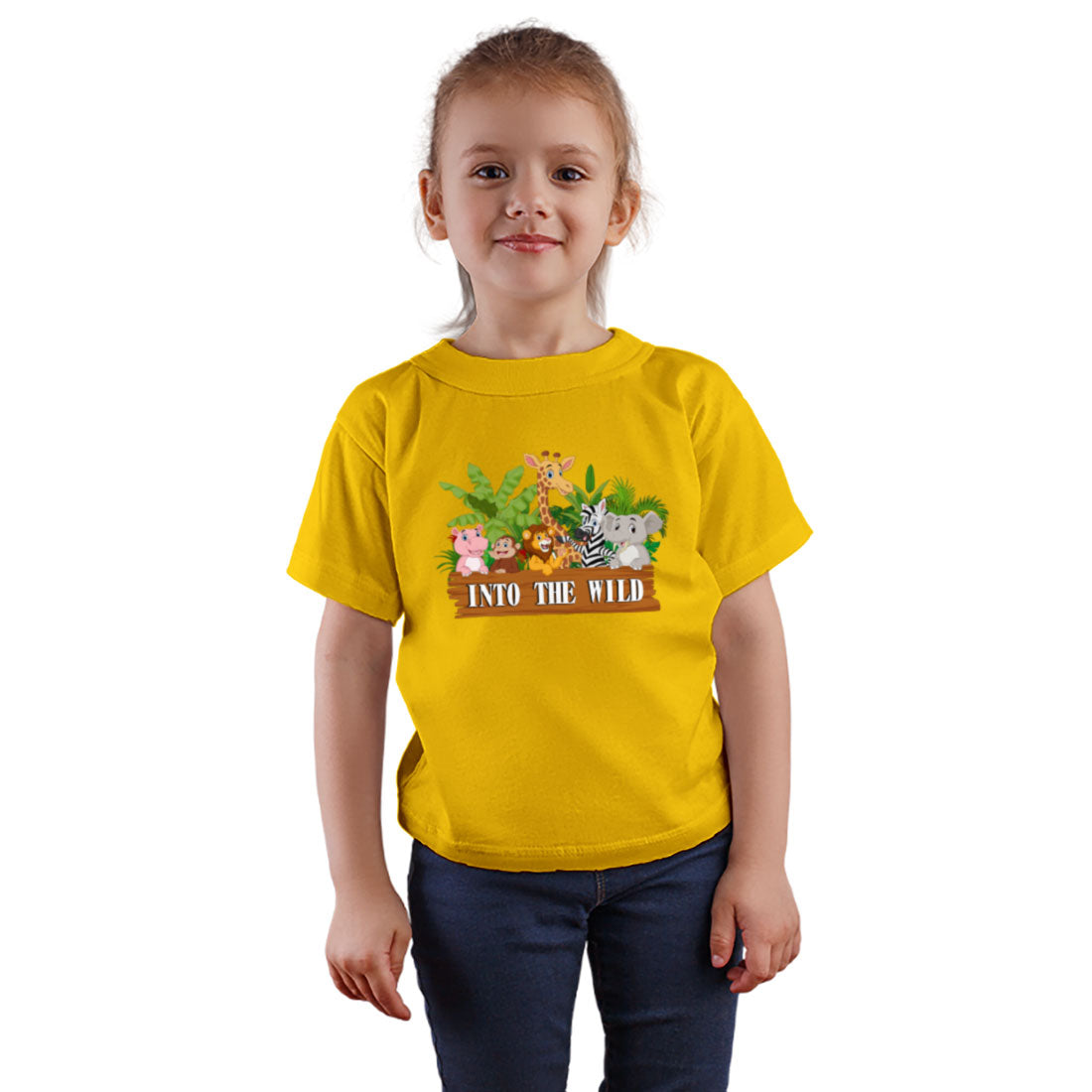 Into the World Animal Theme Kids T-Shirt - Soft Cotton Comfort for Little Explorers (D61)