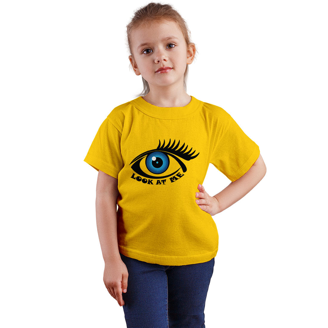 Look at Me Kids T-Shirt - Super Combed Bio-Wash Cotton for Playful Comfort (D73)