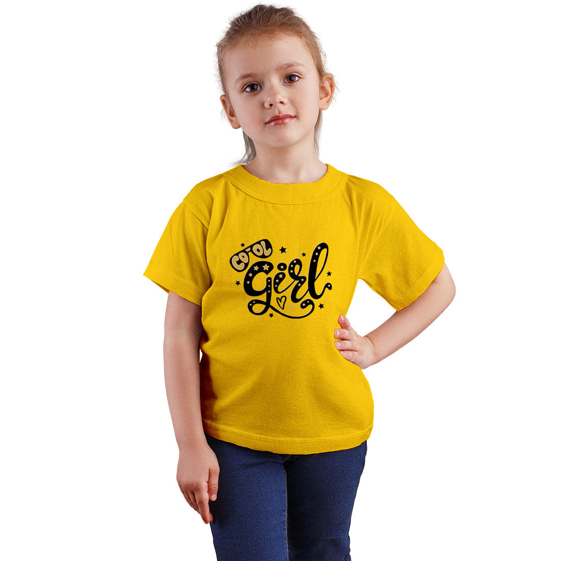 Cool Girl Kids T-Shirt - Soft Cotton Comfort for Trendy Little Stars (D91)