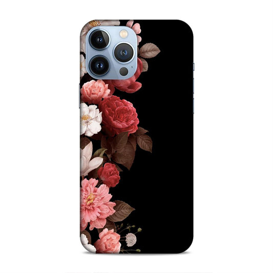 Floral in Black Hard Back Case For Apple iPhone 13 Pro Max