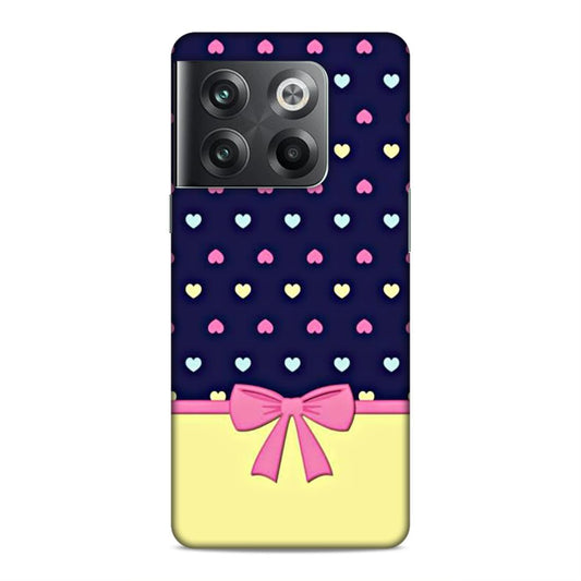 Heart Pattern with Bow Hard Back Case For OnePlus 10T