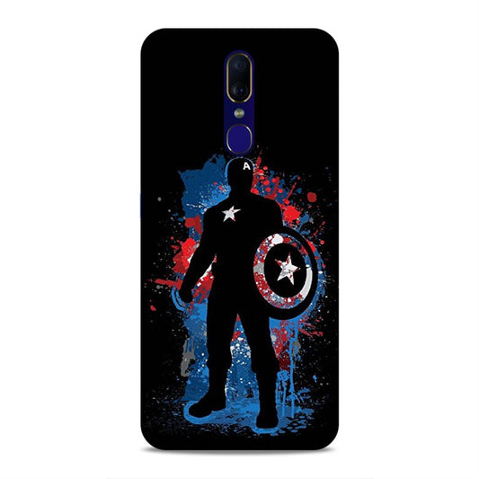 Black Captain America Hard Back Case For Oppo A9 / F11