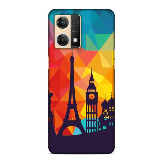 Abstract Monuments Hard Back Case For Oppo F21 Pro / F21s Pro