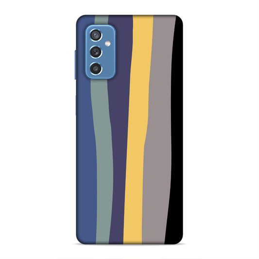 Black Blue Rainbow Hard Back Case For Samsung Galaxy M52 5G