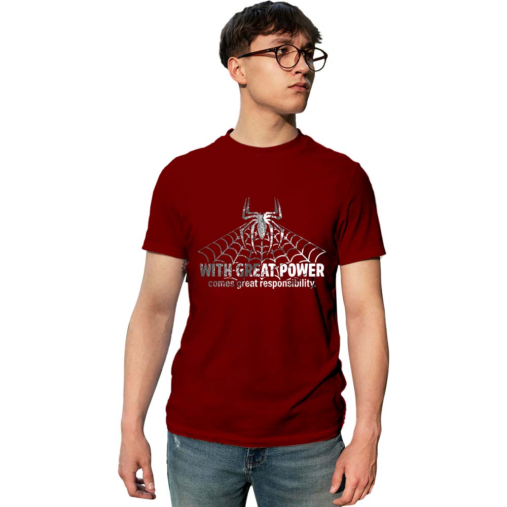 Great Power Comes Great Responsibility Printed Unisex Graphics T-shirt for Men and Women - Right Marc