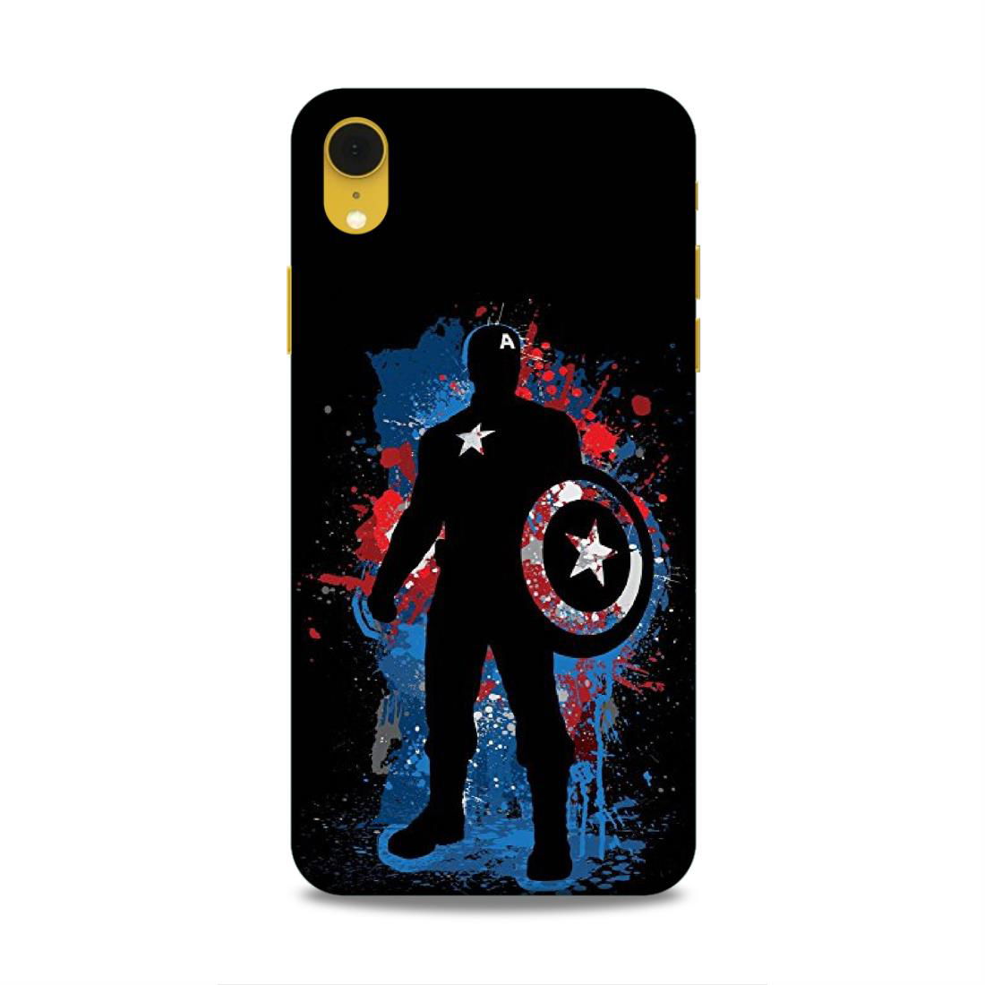 Black Captain America Hard Back Case For Apple iPhone XR - Right Marc