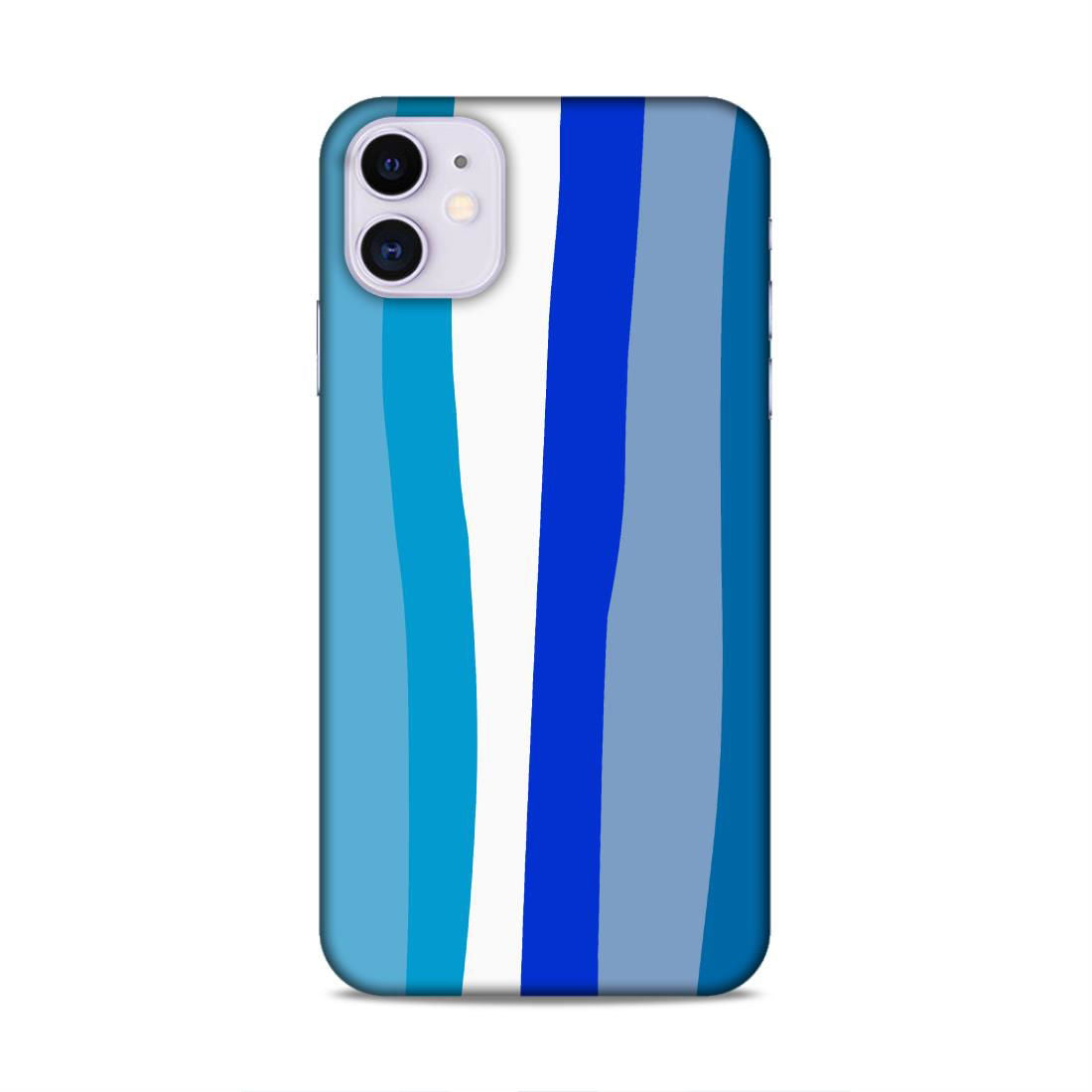 Blue Rainbow Hard Back Case For Apple iPhone 11 - Right Marc