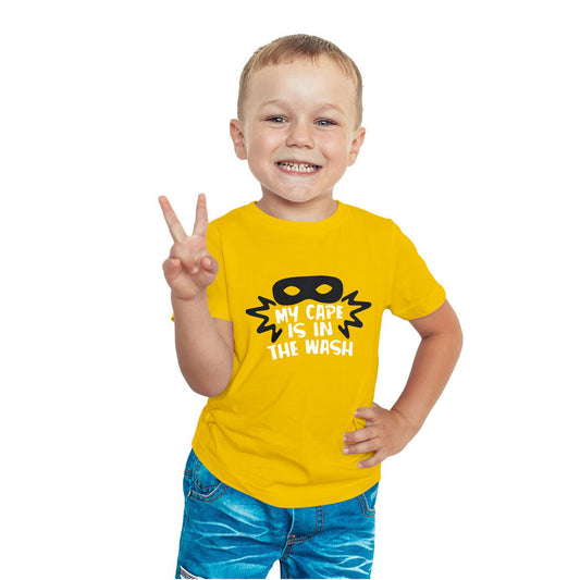 My Cap Is In The Wash Printed Yellow T-shirt For Kids / Boy - Right Marc