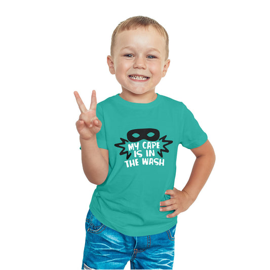 My Cap Is In The Wash Printed Teal T-shirt For Kids / Boy - Right Marc