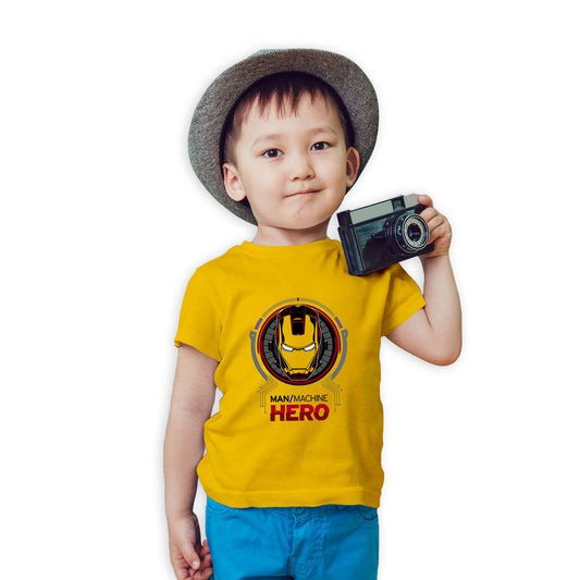 Ironman Printed Yellow T-shirt For Kids / Boy - Right Marc