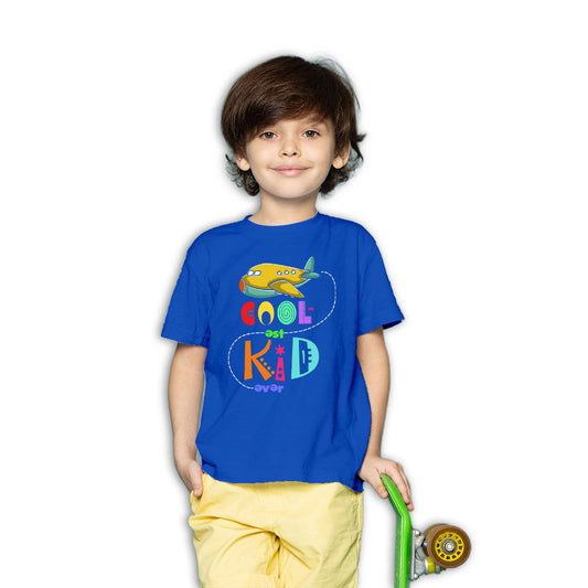 Coolest Kid Ever Printed Royal Blue T-shirt For Kids / Boy - Right Marc