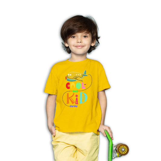 Coolest Kid Ever Printed Yellow T-shirt For Kids / Boy - Right Marc