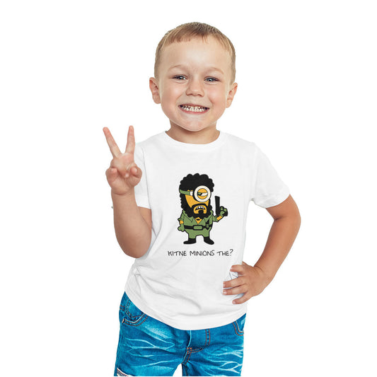 Kitne Minions The Printed White T-shirt For Kids / Boy - Right Marc