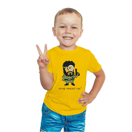 Kitne Minions The Printed Yellow T-shirt For Kids / Boy - Right Marc