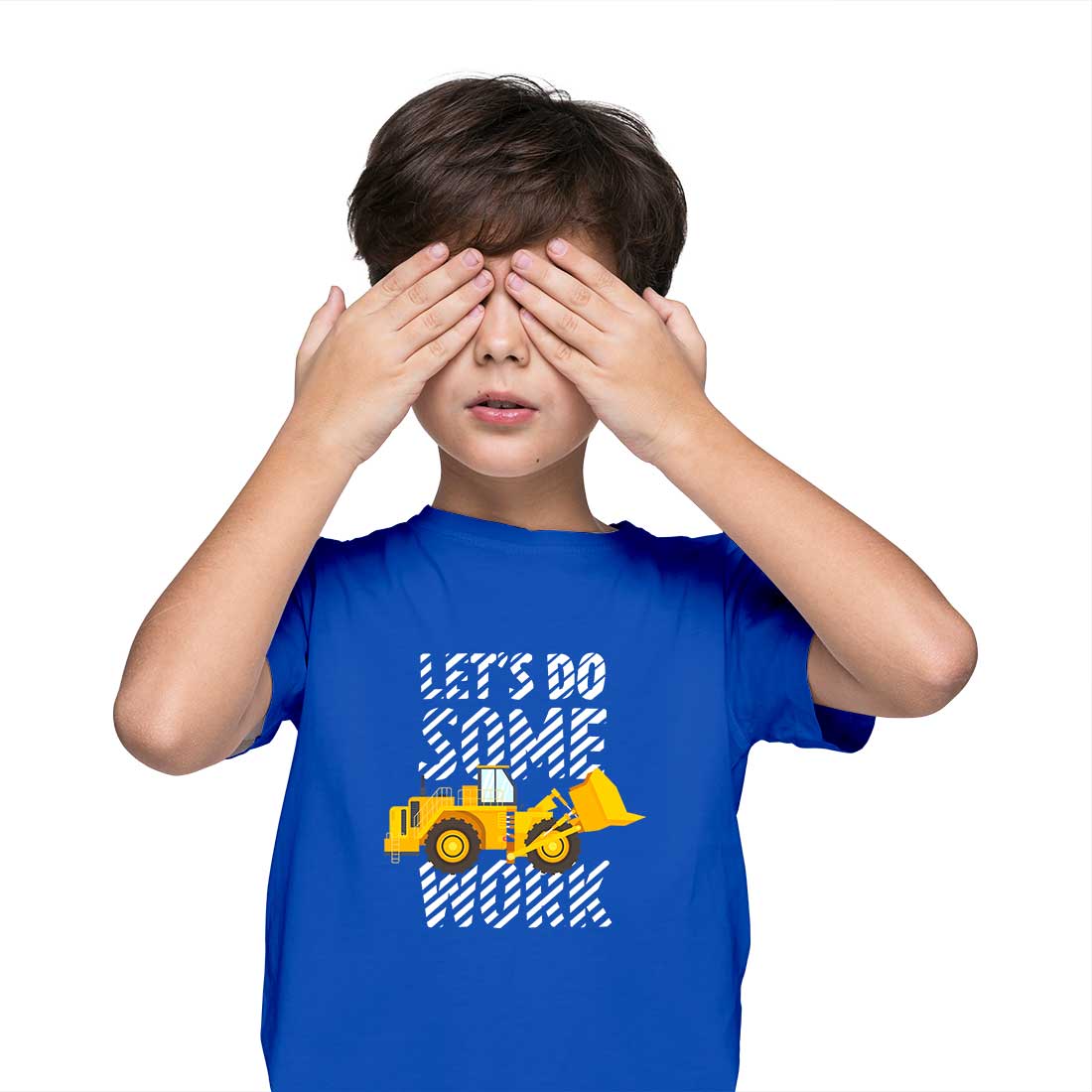 Lets Do Some Work Printed Royal Blue T-shirt For Kids / Boy - Right Marc