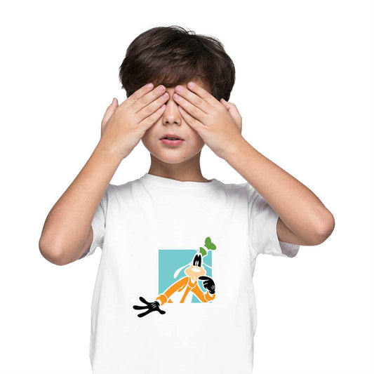 Goofy Printed White T-shirt For Kids /Boy - Right Marc