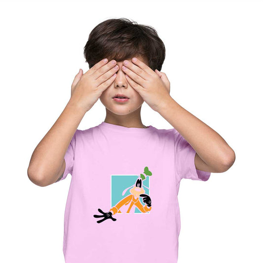 Goofy Printed Soft Pink T-shirt For Kids /Boy - Right Marc