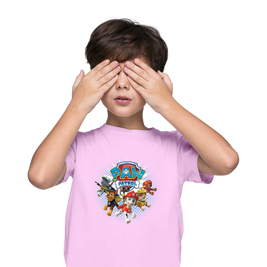 Paw Petrol Printed Soft Pink T-shirt For Kids /Boy - Right Marc