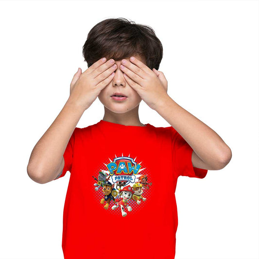 Paw Petrol Printed Red T-shirt For Kids /Boy - Right Marc