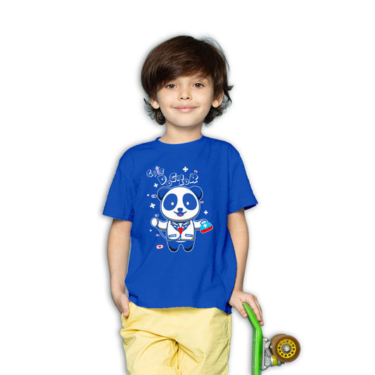 Cute Doctor Printed Royal Blue T-shirt For Kids /Boy - Right Marc