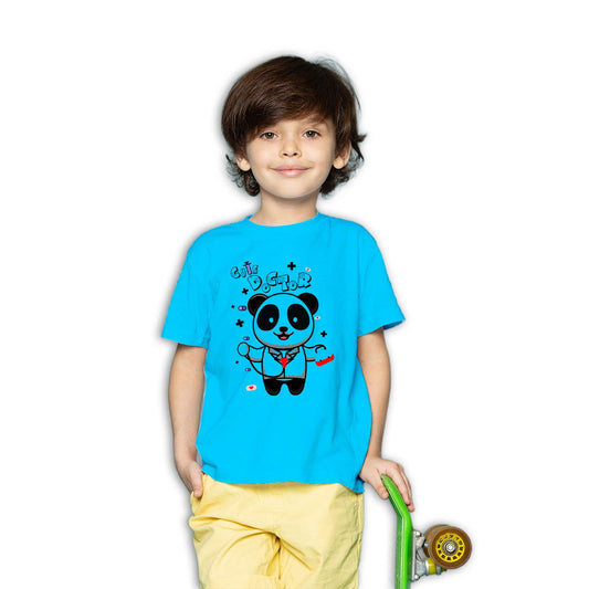 Cute Doctor Printed Sky Blue T-shirt For Kids /Boy - Right Marc