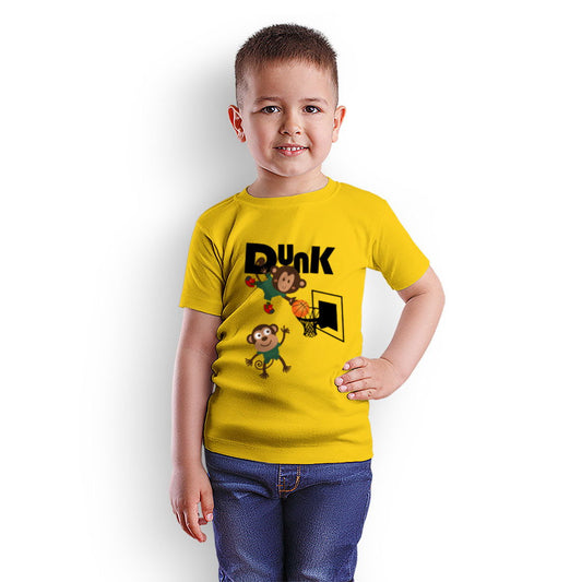 Dunk Printed Yellow T-shirt For Kids /Boy - Right Marc