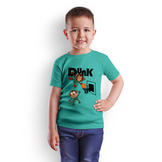 Dunk Printed Teal T-shirt For Kids /Boy - Right Marc