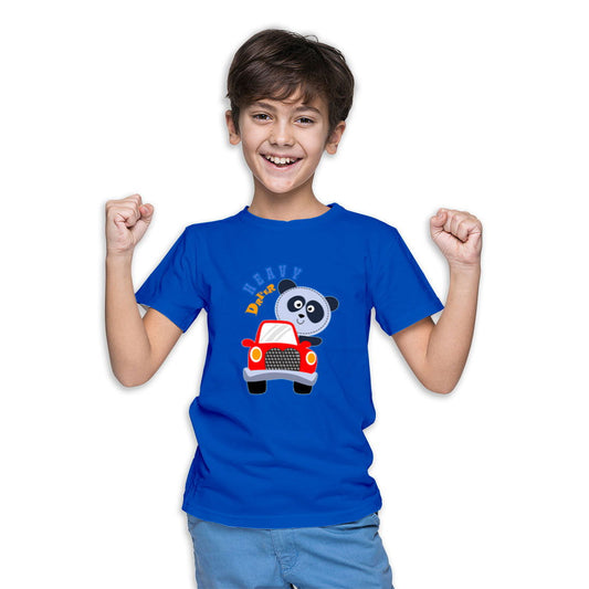 Heavy Driver Printed Royal Blue T-shirt For Kids /Boy - Right Marc