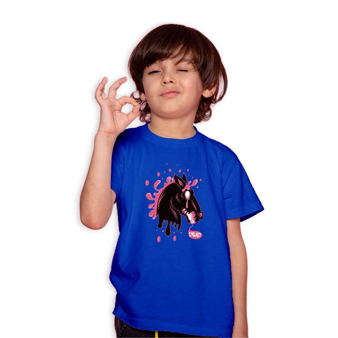 Dead Printed Royal Blue T-shirt For Kids /Boy - Right Marc