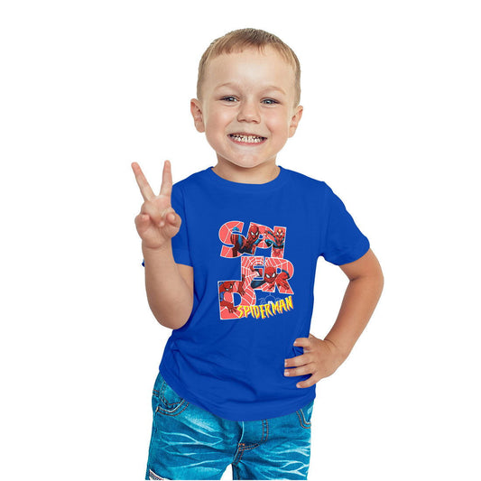 Spiderman Printed Royal Blue T-shirt For Kids /Boy - Right Marc