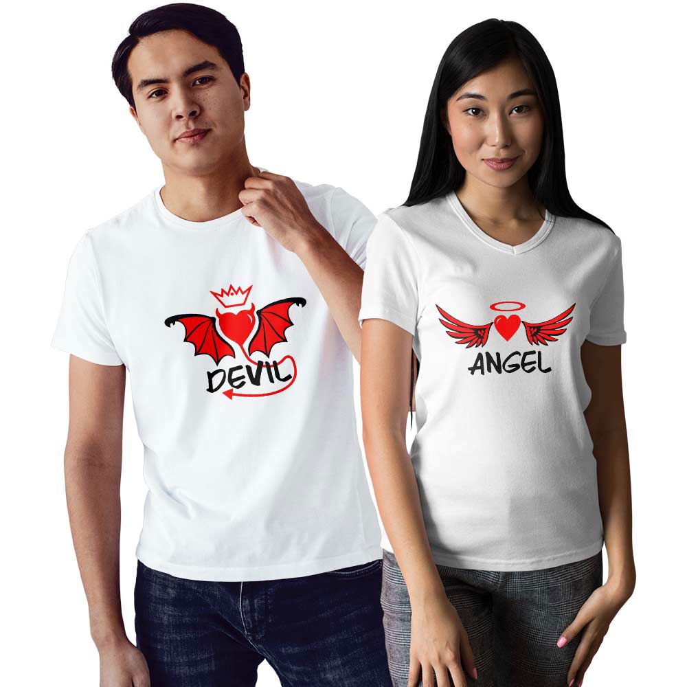 Devil and Angel Couple T-shirt - Right Marc