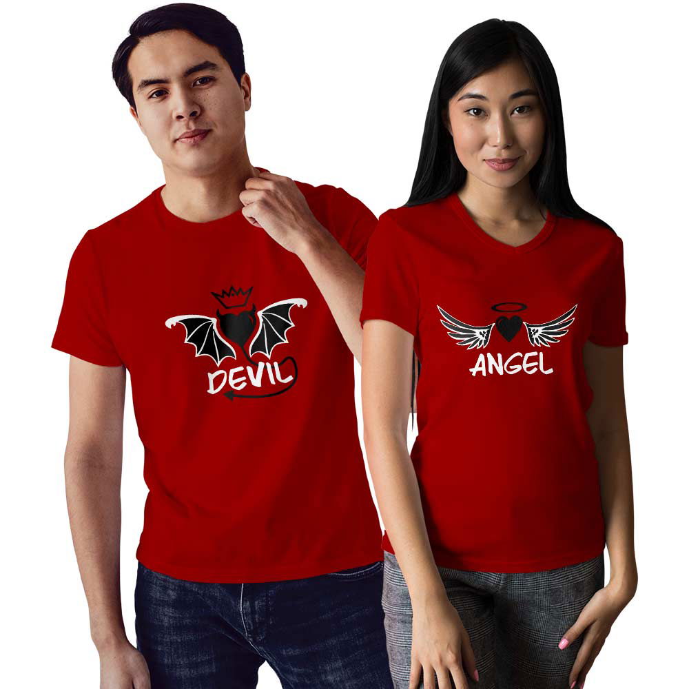 Devil and Angel Couple T-shirt - Right Marc