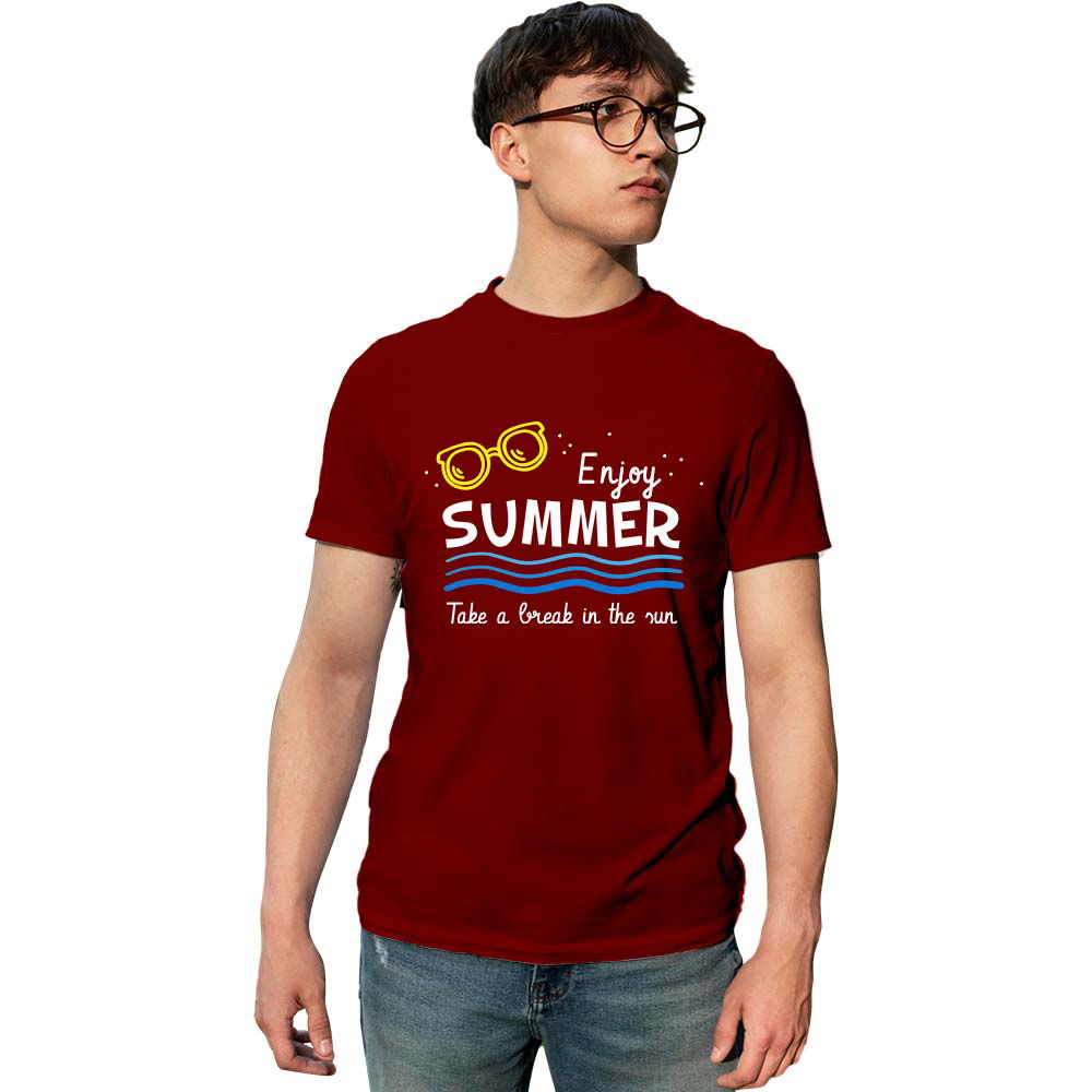 Enjoy Summer Printed Unisex Graphics T-shirt for Men and Women - Right Marc