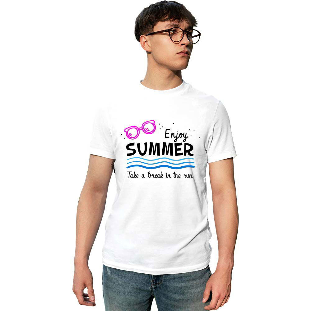 Enjoy Summer Printed Unisex Graphics T-shirt for Men and Women - Right Marc