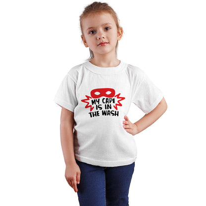 My Cap Is In The Wash Printed White T-shirt For Kids / Girl - Right Marc