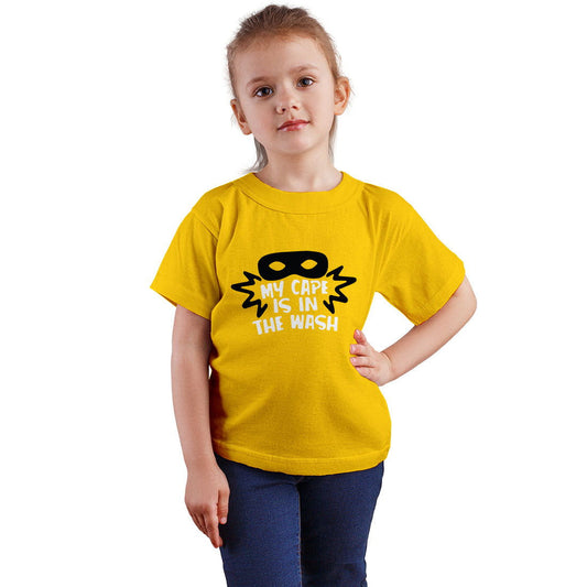 My Cap Is In The Wash Printed Yellow T-shirt For Kids / Girl - Right Marc