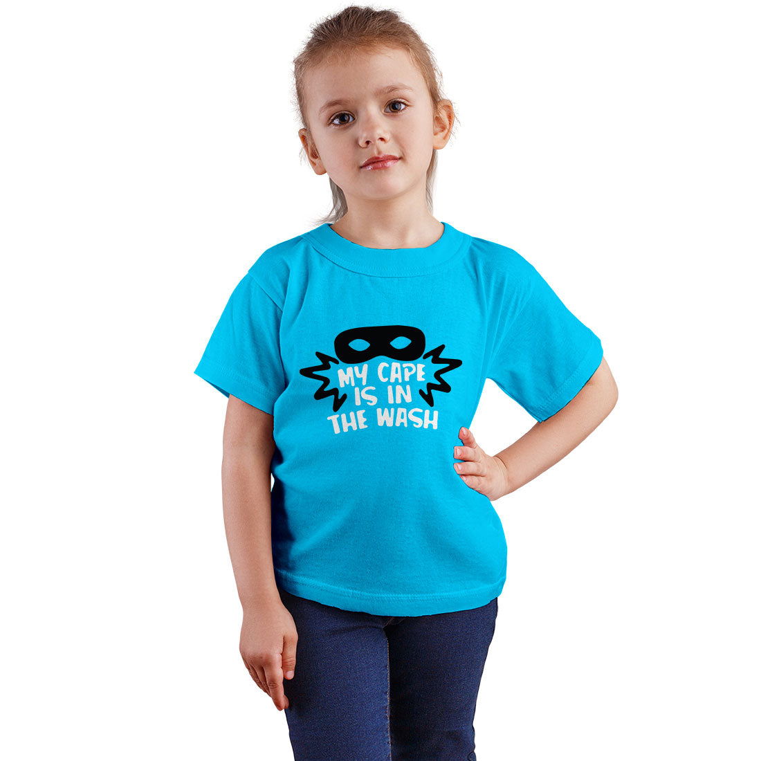 My Cap Is In The Wash Printed Sky Blue T-shirt For Kids / Girl - Right Marc