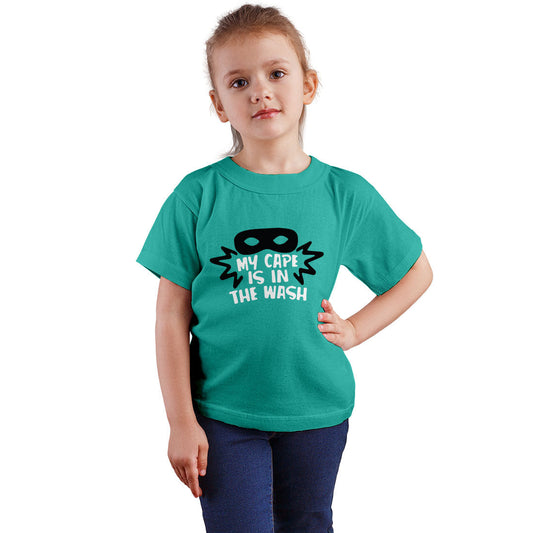 My Cap Is In The Wash Printed Teal T-shirt For Kids / Girl - Right Marc