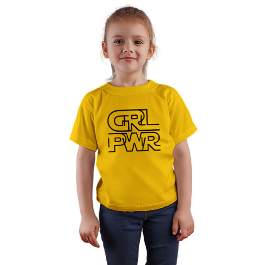 Girl Power Printed Yellow T-shirt For Kids / Girl - Right Marc