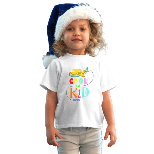 Coolest Kid Ever Printed White T-shirt For Kids / Girl - Right Marc