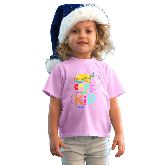 Coolest Kid Ever Printed Soft Pink T-shirt For Kids / Girl - Right Marc