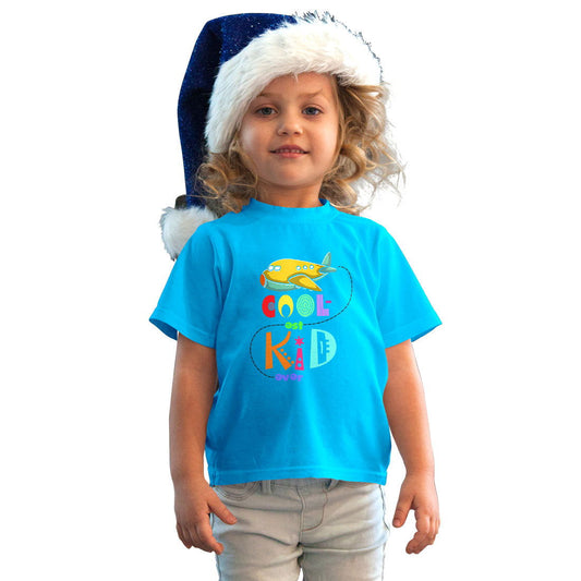 Coolest Kid Ever Printed Sky Blue T-shirt For Kids / Girl - Right Marc